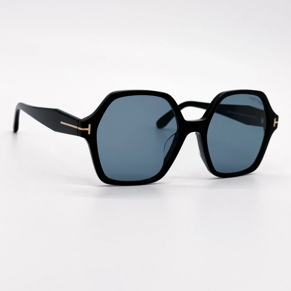 NEW TOM FORD ROMY TF1032/F 01A WOMEN SUNGLASSES FT1032/F/S BLACK BLUE EYEWEAR